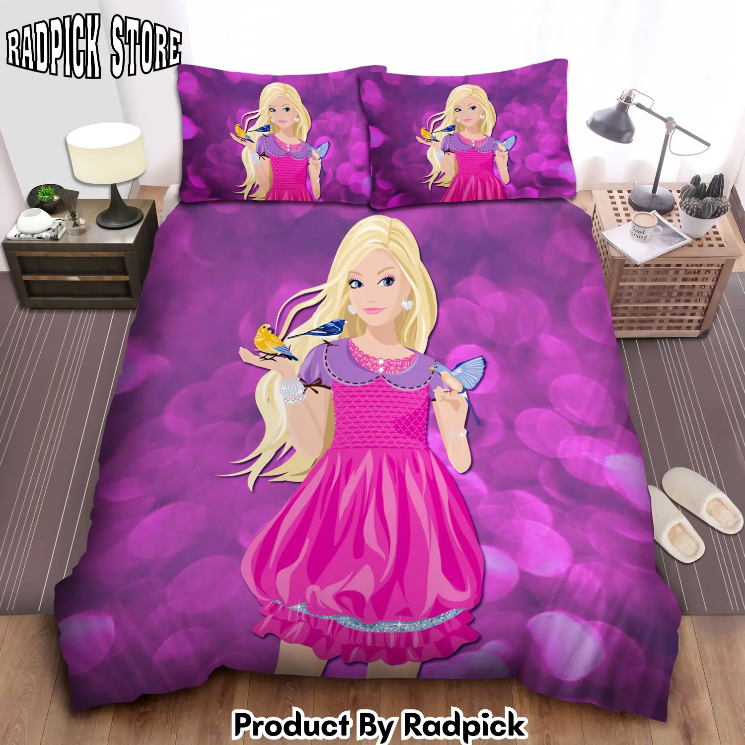 Radpick barbie butterflies duvet cover bedroom sets comfortable bedding sets rp3278470